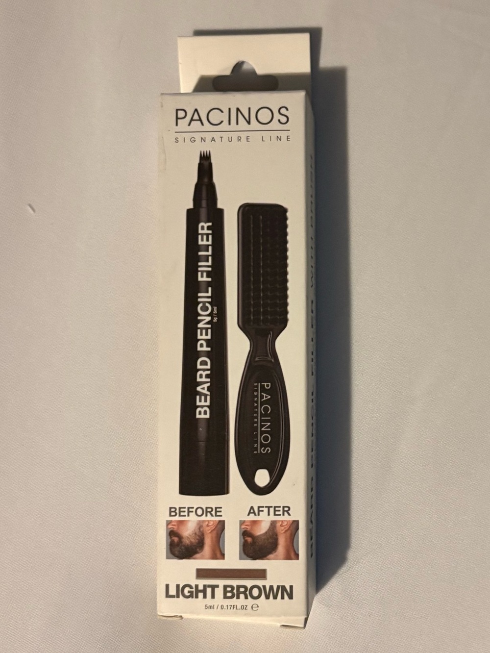 Pacinos Signature Line Liquid Beard Pencil Filler Brush - Light Brown 5ml